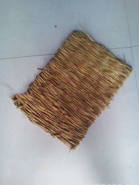 HKM-6801341 Natural Hay Mat for Rodents - Durable, Non-Toxic Straw Bed Accessory - Large & Small Sizes Available