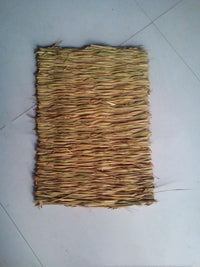 HKM-6801341 Natural Hay Mat for Rodents - Durable, Non-Toxic Straw Bed Accessory - Large & Small Sizes Available