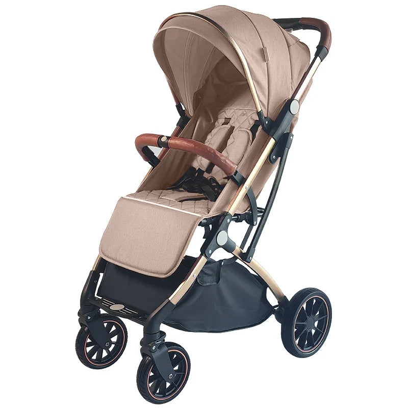 HKM-680211 3-in-1 Lightweight Newborn Stroller and Pushchair - Luxury Folding Baby Pram for Infants and Toddlers