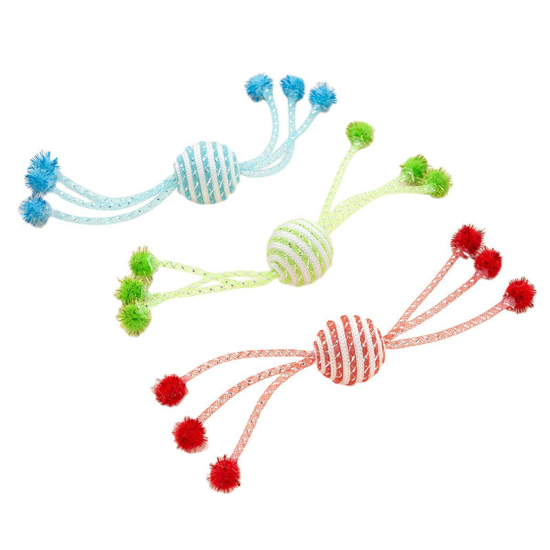 HKM-6802749 Interactive Cat Toy with Teasing Ropes and Bite-Resistant Wool Ball