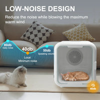 HKM-680275 Eco-Friendly Automatic Pet Hair Dryer Box for Dogs, Cats, and Small Animals – Low Noise Grooming Machine, 43x47x47CM