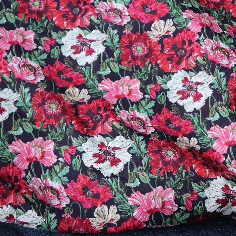 HKM-680339 Romantic Saffron Floral Cotton Twill Fabric - 1M x 1.45M
