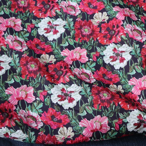 HKM-680339 Romantic Saffron Floral Cotton Twill Fabric - 1M x 1.45M