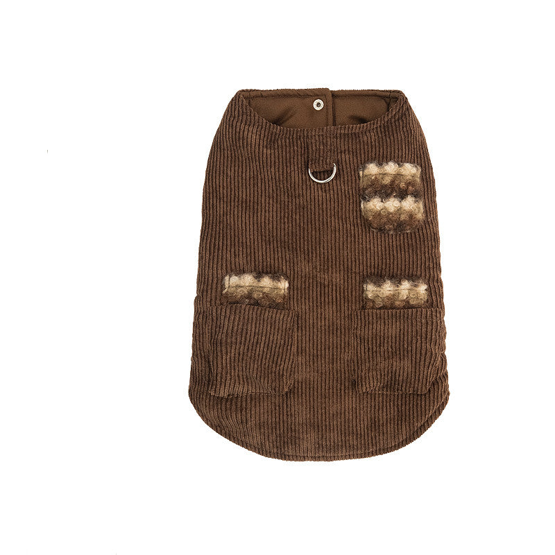 HKM-6804029 Warm Lambswool Padded Jacket for Small Dogs - Bichon Frise, Teddy, Shih Tzu, West Highland Terrier, Sizes S to 4XL
