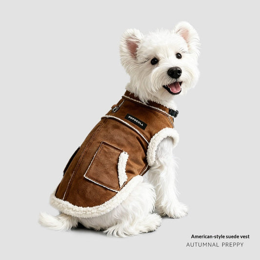 HKM-6804029 Warm Lambswool Padded Jacket for Small Dogs - Bichon Frise, Teddy, Shih Tzu, West Highland Terrier, Sizes S to 4XL