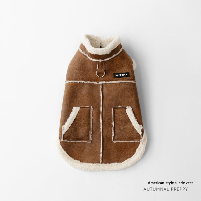 HKM-6804029 Warm Lambswool Padded Jacket for Small Dogs - Bichon Frise, Teddy, Shih Tzu, West Highland Terrier, Sizes S to 4XL