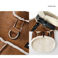 HKM-6804029 Warm Lambswool Padded Jacket for Small Dogs - Bichon Frise, Teddy, Shih Tzu, West Highland Terrier, Sizes S to 4XL