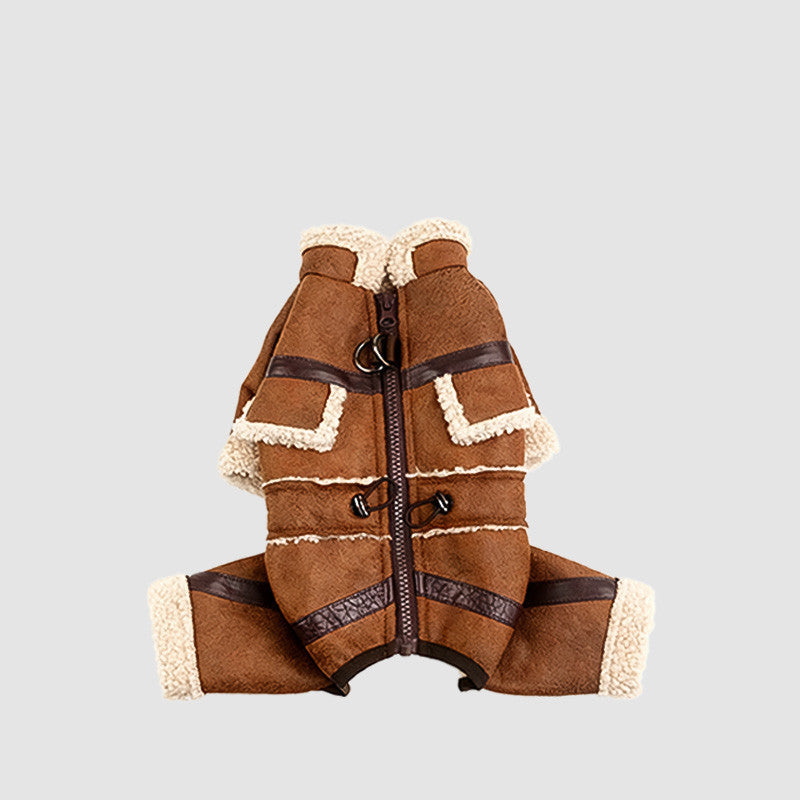 HKM-6804029 Warm Lambswool Padded Jacket for Small Dogs - Bichon Frise, Teddy, Shih Tzu, West Highland Terrier, Sizes S to 4XL