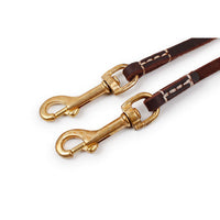 HKM-6805053 Handmade Genuine Leather Dog Leash with Durable Copper Hardware for Small and Medium Dogs