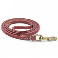 HKM-6805053 Handmade Genuine Leather Dog Leash with Durable Copper Hardware for Small and Medium Dogs