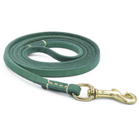 HKM-6805053 Handmade Genuine Leather Dog Leash with Durable Copper Hardware for Small and Medium Dogs