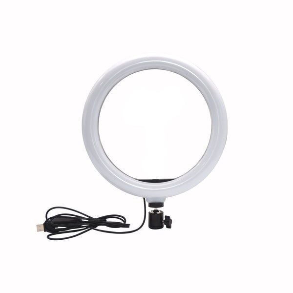 HKM-680531 10 inch Desktop Selfie Ring Light with Adjustable Color Temperature and USB Power