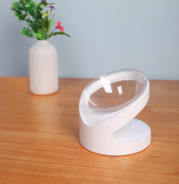 HKM-6805437 Transparent Cat Bowl with Diagonal Neck Protection for Cervical Support