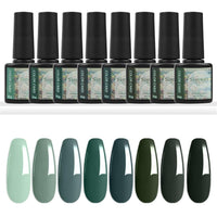 HKM-680659 8-Piece Gel Nail Polish Set - Long-lasting and Vibrant Colors for Stunning Manicures