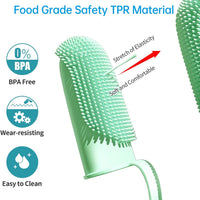 HKM-6806717 Double Finger Dog Toothbrush Kit with 800 Soft Bristles for Effective Pet Dental Care