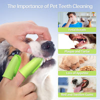 HKM-6806717 Double Finger Dog Toothbrush Kit with 800 Soft Bristles for Effective Pet Dental Care