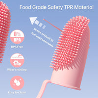 HKM-6806717 Double Finger Dog Toothbrush Kit with 800 Soft Bristles for Effective Pet Dental Care