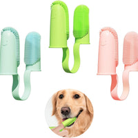 HKM-6806717 Double Finger Dog Toothbrush Kit with 800 Soft Bristles for Effective Pet Dental Care