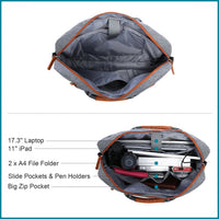 HKM-680723 Waterproof 15.6-17.3 Inch Laptop Briefcase with Adjustable Shoulder Strap for Men