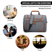 HKM-680723 Waterproof 15.6-17.3 Inch Laptop Briefcase with Adjustable Shoulder Strap for Men