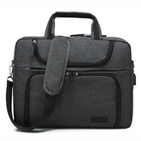 HKM-680723 Waterproof 15.6-17.3 Inch Laptop Briefcase with Adjustable Shoulder Strap for Men
