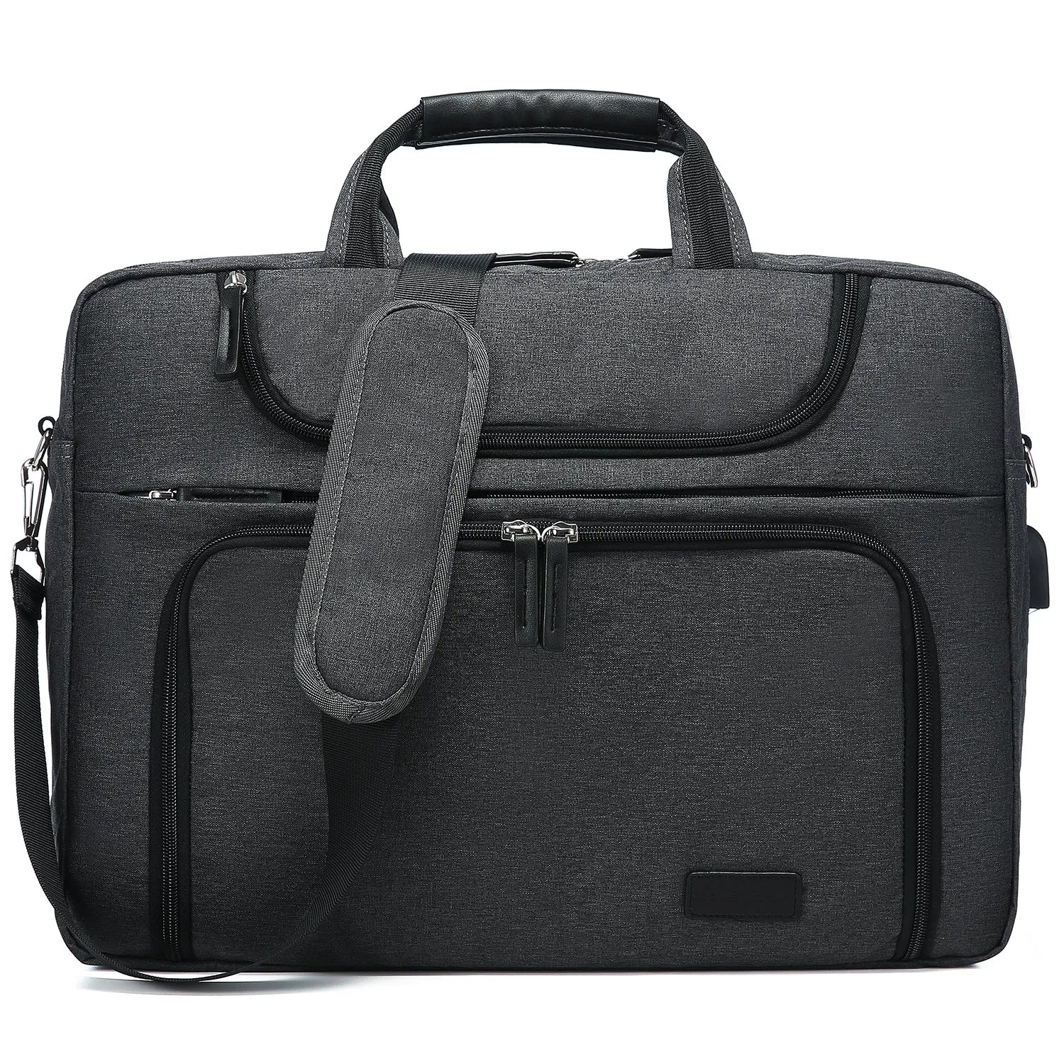 HKM-680723 Waterproof 15.6-17.3 Inch Laptop Briefcase with Adjustable Shoulder Strap for Men