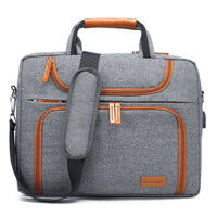 HKM-680723 Waterproof 15.6-17.3 Inch Laptop Briefcase with Adjustable Shoulder Strap for Men