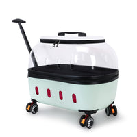 HKM-6807485 Transparent Pet Trolley Bag for Cats and Dogs - Lightweight and Durable Design, Ideal for Travel