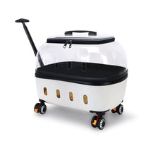HKM-6807485 Transparent Pet Trolley Bag for Cats and Dogs - Lightweight and Durable Design, Ideal for Travel