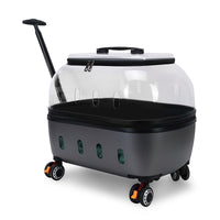 HKM-6807485 Transparent Pet Trolley Bag for Cats and Dogs - Lightweight and Durable Design, Ideal for Travel