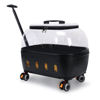 HKM-6807485 Transparent Pet Trolley Bag for Cats and Dogs - Lightweight and Durable Design, Ideal for Travel