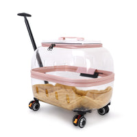 HKM-6807485 Transparent Pet Trolley Bag for Cats and Dogs - Lightweight and Durable Design, Ideal for Travel