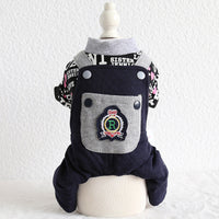 HKM-680787 Casual Couples and Pet Clothes Set in Cotton – Stylish Two-Legged Outfits for Dogs