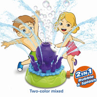 HKM-680851 Cartoon Octopus Water Spray Toy - 360-Degree Rotating Sprinkler for Outdoor Play