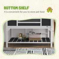 HKM-6808893 Wooden Tortoise Enclosure with Dual Hide Boxes and Adjustable Lamp Holder