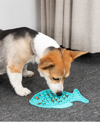 HKM-6809021 Silicone Flower-Shaped Licking Mat for Cats and Dogs - Slow Feeder Pet Dinner Plate