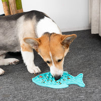 HKM-6809021 Silicone Flower-Shaped Licking Mat for Cats and Dogs - Slow Feeder Pet Dinner Plate