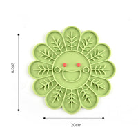 HKM-6809021 Silicone Flower-Shaped Licking Mat for Cats and Dogs - Slow Feeder Pet Dinner Plate
