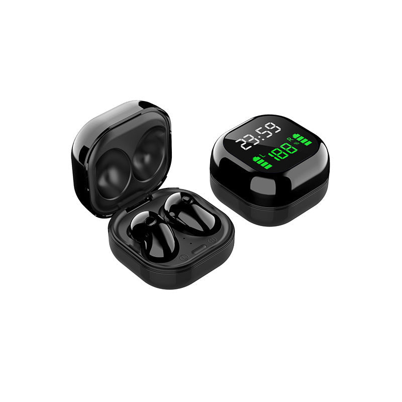 HKM-680915 LED Color Screen Bluetooth Headset with Stereo Sound and Call Function, 15m Range, Charging Case Included