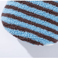 HKM-6809789 Cozy Striped Fleece Pet Shirt for Small Dogs and Cats, Soft Button-Down Sweater for Winter Wear