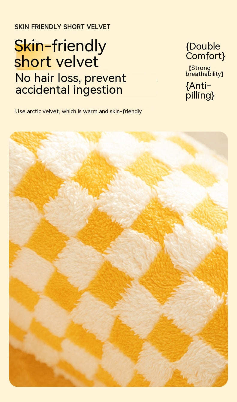HKM-6810301 Warm Tunnel Pet Bed for Cats - Soft PP Cotton, Multiple Sizes Available in Yellow and Blue