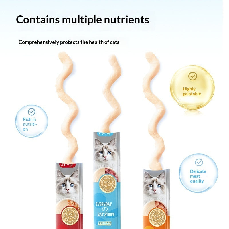 HKM-6811069 Savory Chicken, Salmon & Tuna Cat Snack Puree Nutrition Bar