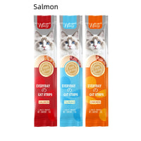 HKM-6811069 Savory Chicken, Salmon & Tuna Cat Snack Puree Nutrition Bar