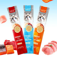 HKM-6811069 Savory Chicken, Salmon & Tuna Cat Snack Puree Nutrition Bar