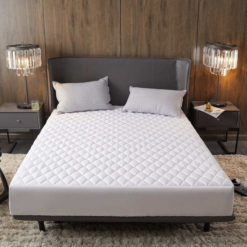 HKM-681171 Waterproof Solid Color Quilted Fitted Sheet for Medium and High Mattresses