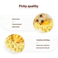 HKM-6811837 Durable Yellow Cotton Rope Toy for Pets, 27x14cm