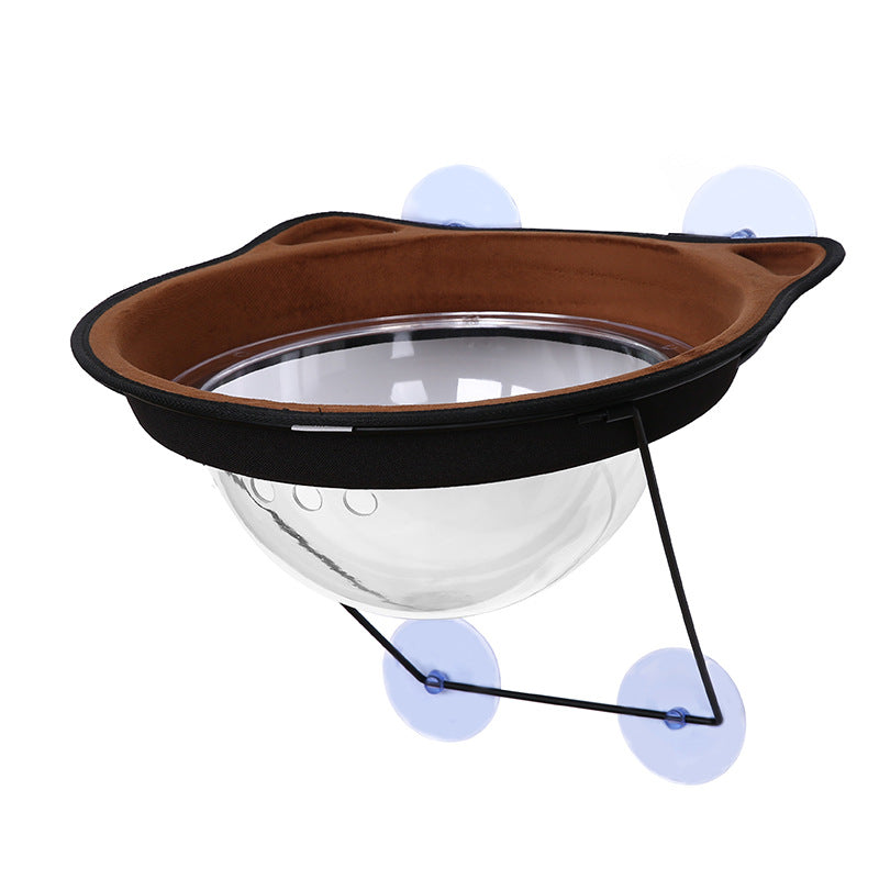 HKM-6812605 Suction Cup Cat Hanging Bed - Space Capsule Design for Sunbathing and Relaxation