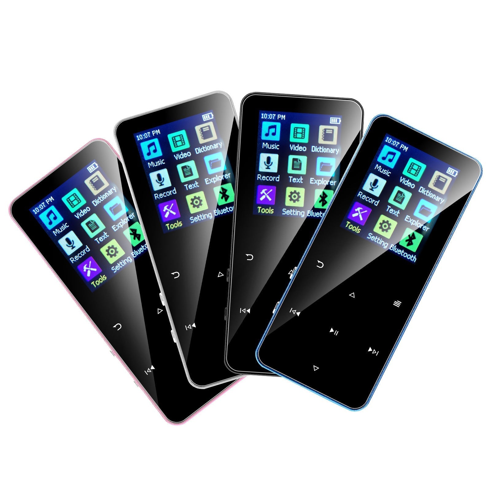 HKM-681363 Portable Bluetooth Music Player with 1.8-Inch Screen, Touch Button Interface, and Multiple Memory Capacity Options