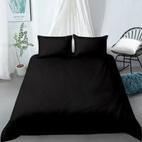 HKM-681491 Solid Color Three-Piece Bedding Set with Customizable Duvet Cover and Pillowcases