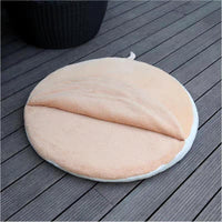 HKM-6815037 Corgi Dorayaki Plush Sleeping Mat for Cats and Dogs, Soft Flannel Pet Nest, 85cm Diameter